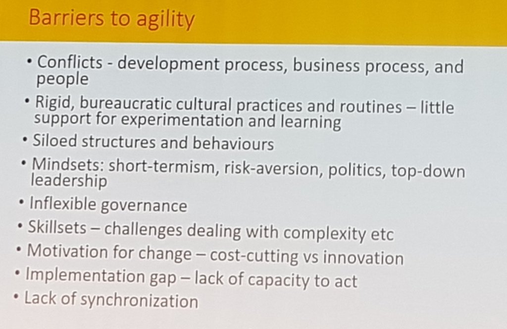 AndySpence's tweet image. Barriers to agility 
-&amp;gt; Linda Holbeche #CIPDAce17 #OrgDev