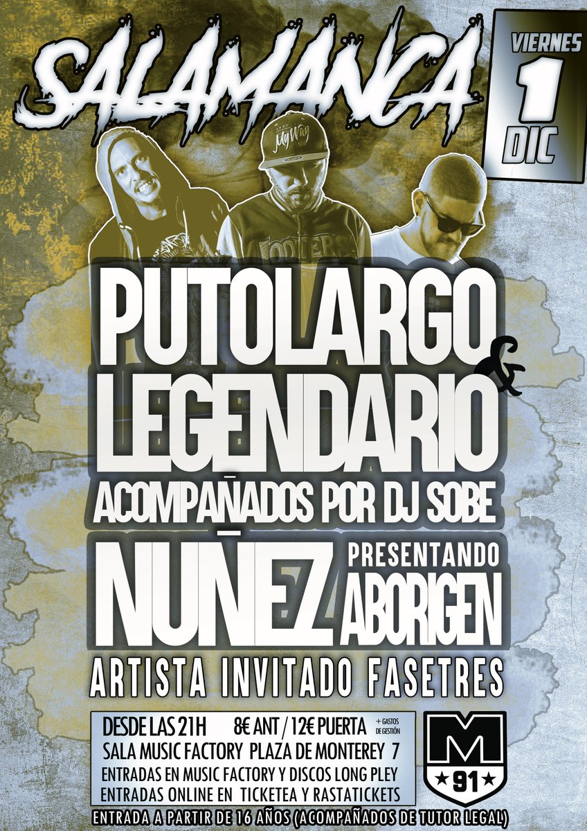 MAD91Familia's tweet photo. @Nunez_DS #NextShows!
17NOV. con @ShottaDestroy en #Jerez
1DIC. con @PutoLargOficial @legendarioDC @Djs0be en #Salamanca
8DIC. con @DJ_Rune #FreemanRodriguez #PutolargoyLegendario
#ABORIGEN https://t.co/x25hxvwjWk