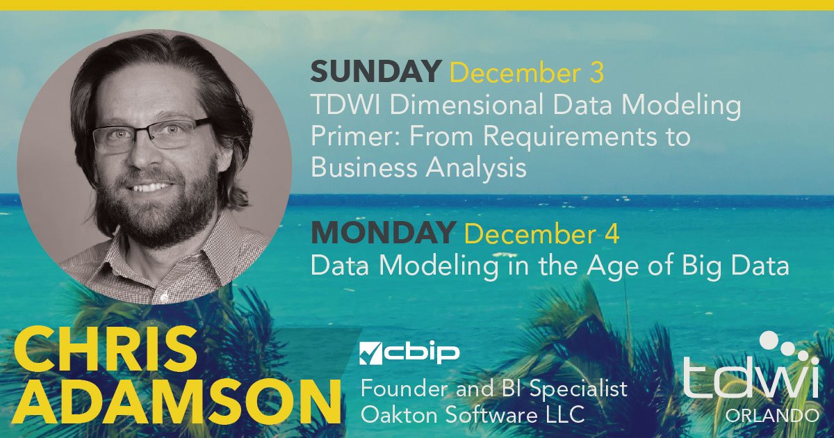 TDWI's tweet photo. #DataModeling for the Future. Hot courses at #TDWIOrlando! @ChrisAdamsonBI @HansHultgren & @ModelItAll lead the way: https://t.co/uOP1cW9s0K https://t.co/LdBNQdZNkM