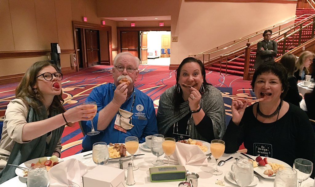 NBPC1's tweet photo. @IpeAea representing at the 7am @aeaweb TIG breakfast! Good people, good food, &amp; the TIGs are the heart of AEA! #Eval17 #IPETIG17 https://t.co/eZCy5qrsYA
