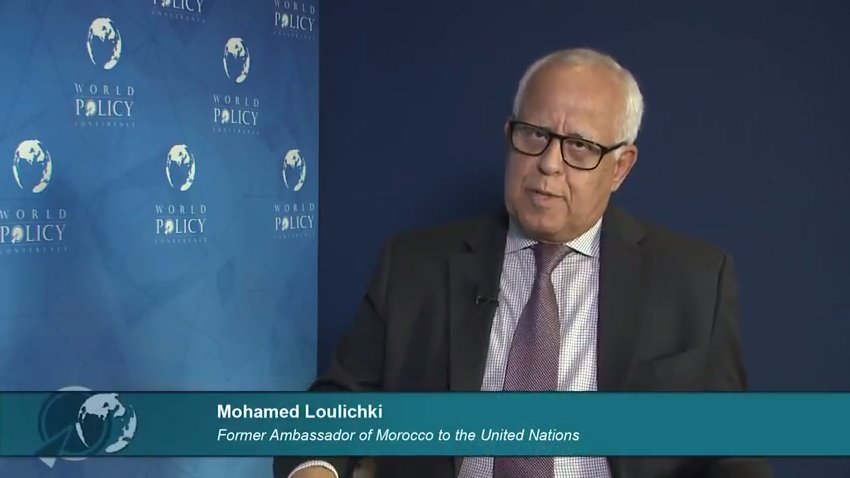 PolicyCenterNS's tweet photo. Senior Fellow M. Loulichki answering J. Andrews @TheEconomist "what role should Morocco play in the world? https://t.co/uD52LUZoQb #WPC2017 https://t.co/J19utQXG3s