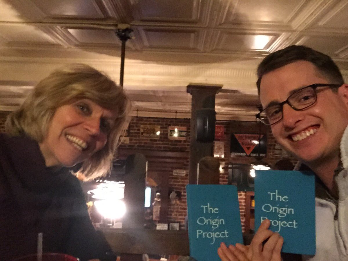 _MarkMcElwee's tweet photo. Driscoll and I are excited for The Origin Project!  Lots of fun at dinner last night. #sjhsraiders #sjhsop #originproject https://t.co/EsJTZBcdnb