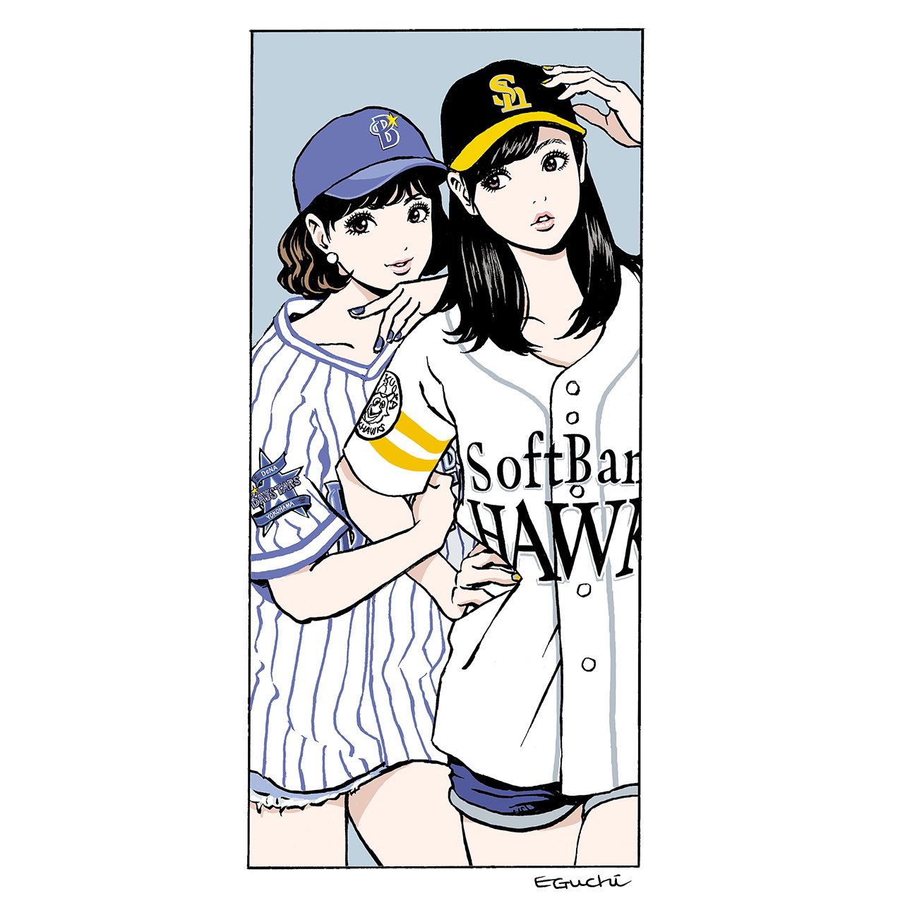 江口寿史 雑誌numberで描いてるカット こうなったら全球団描かないと許されなくなってきた笑 江口寿史 雑誌numberで描いてるカット こうなったら全球団描かないと許されなくなってきた笑