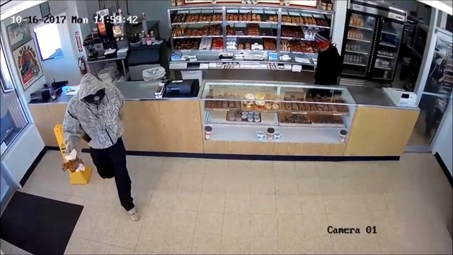 Police: Robber passes out donuts during robbery. Video: https://t.co ...