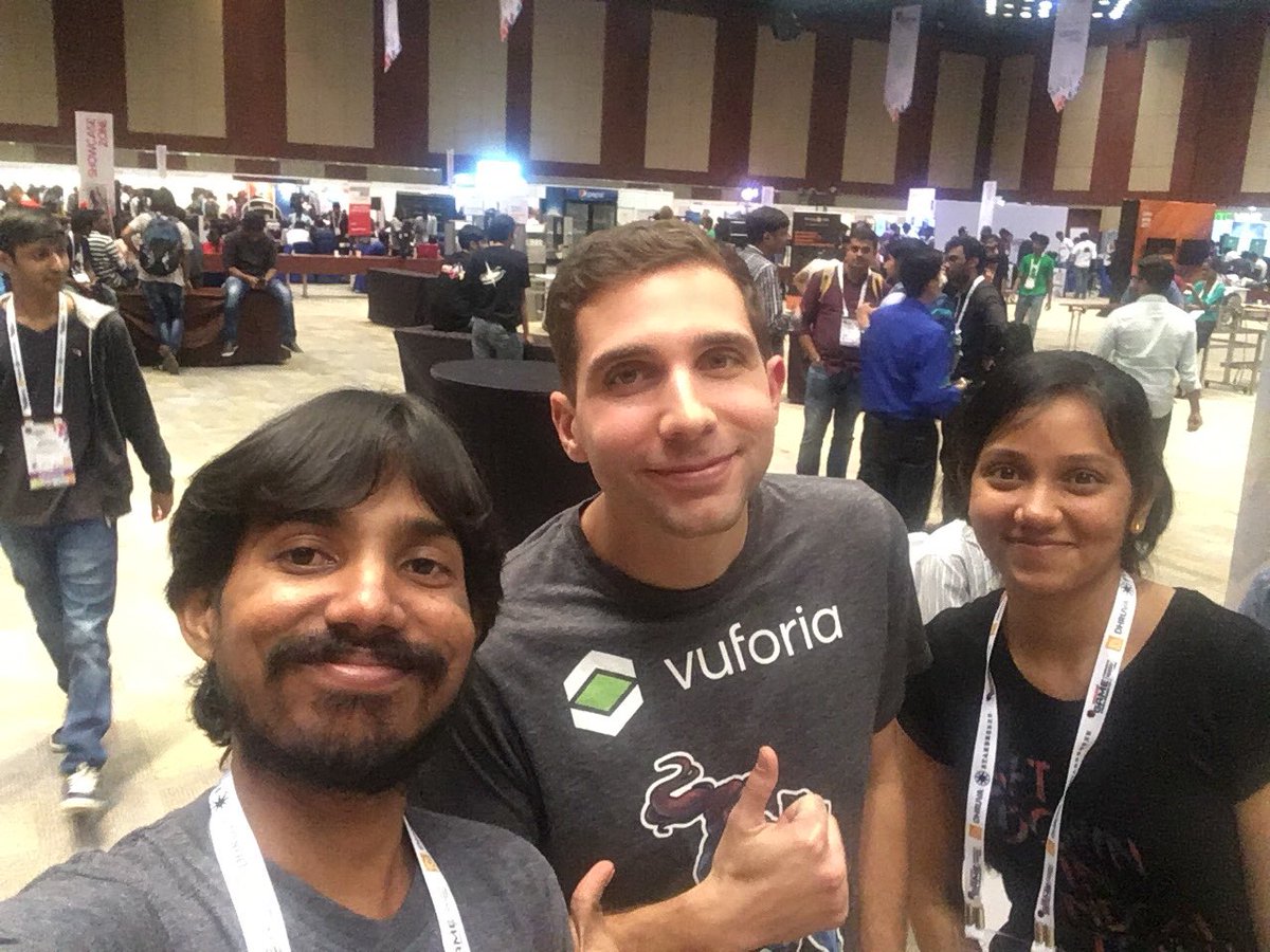 iamchathu's tweet photo. It’s great to meet @vad710 for second time at #UniteIndia @Vuforia @unityLK @unity3d @Unity3DIndia @bhashig https://t.co/DBq8HmFGlj