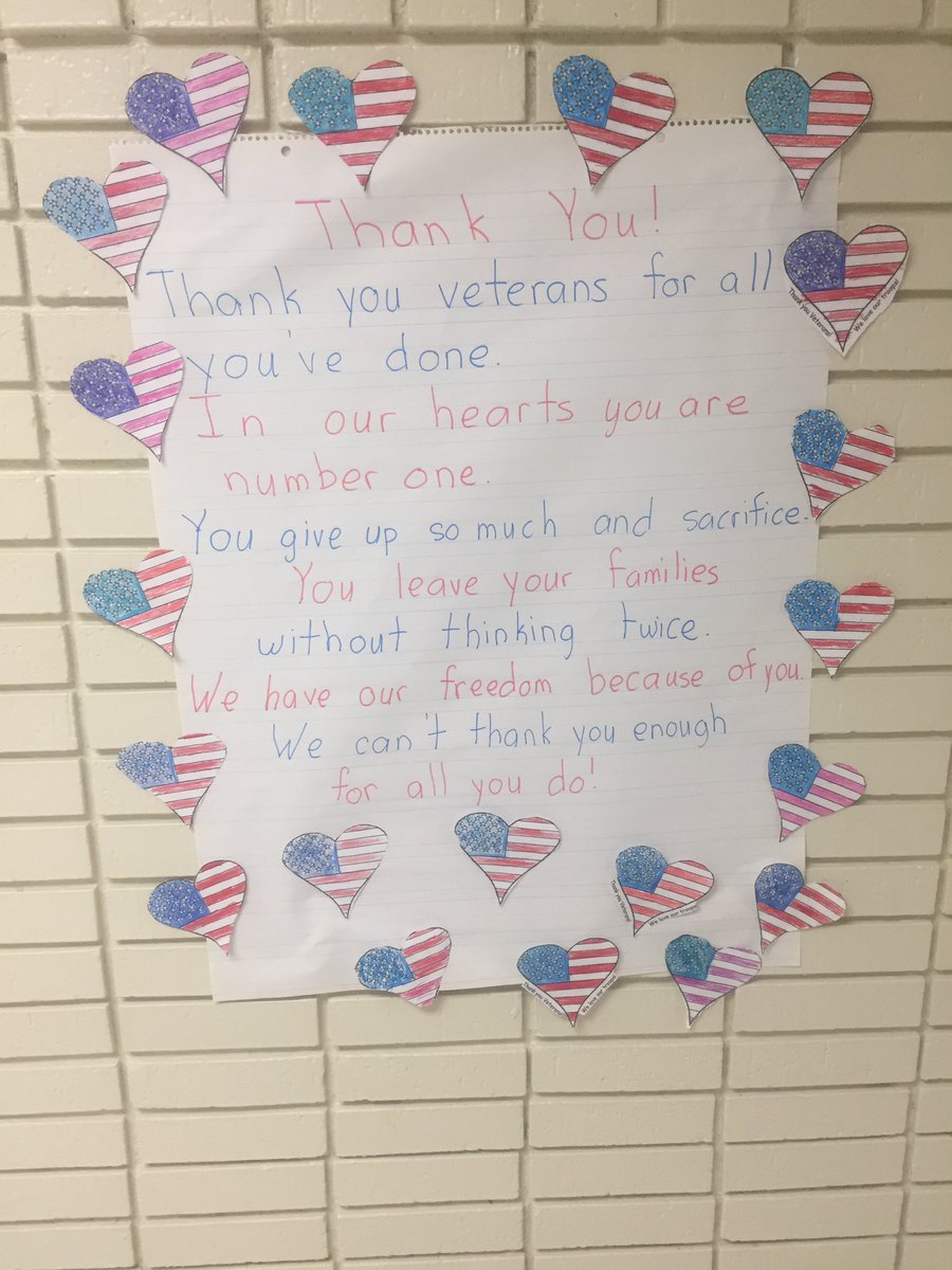 We are so thankful for our Veterans. #veterans #VeteransDay <a href="/WesternUnionES/">Western Union Elementary School</a> #betheBest TeamUCPS @UCPS_MonroeNC #thankyou
