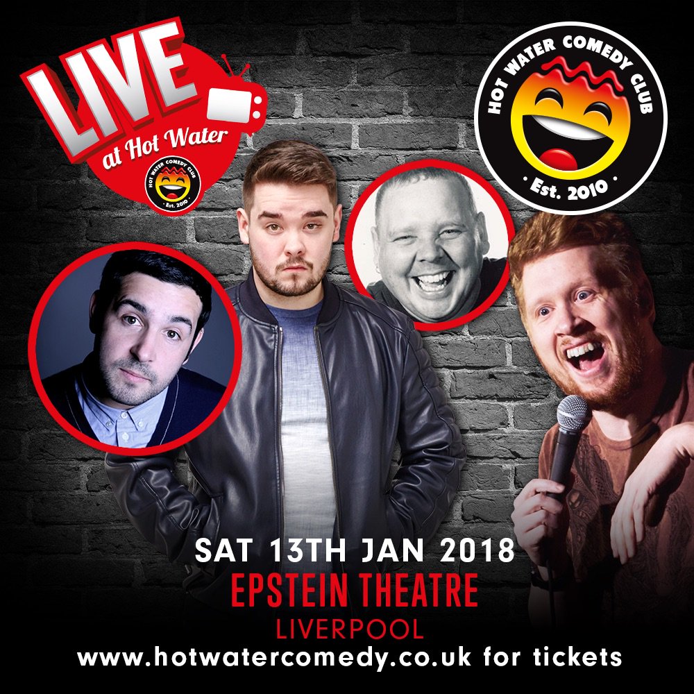 Hot Water Comedy (@hwccliverpool) on Twitter photo 🔥🔥 LIVERPOOL 🔥🔥
‘Live at Hot Water’ <a href="/EpsteinTheatre/">The Epstein Theatre</a>
Saturday 13th January 2013
<a href="/paulisthejoker/">Paul Smith</a>
<a href="/adamrowecomedy/">Adam Rowe</a>
Steve Harris
@dannymccomic
hotwatercomedy.co.uk/event/864/#eve… 🔥🔥 LIVERPOOL 🔥🔥
‘Live at Hot Water’ <a href="/EpsteinTheatre/">The Epstein Theatre</a>
Saturday 13th January 2013
<a href="/paulisthejoker/">Paul Smith</a>
<a href="/adamrowecomedy/">Adam Rowe</a>
Steve Harris
@dannymccomic
hotwatercomedy.co.uk/event/864/#eve…