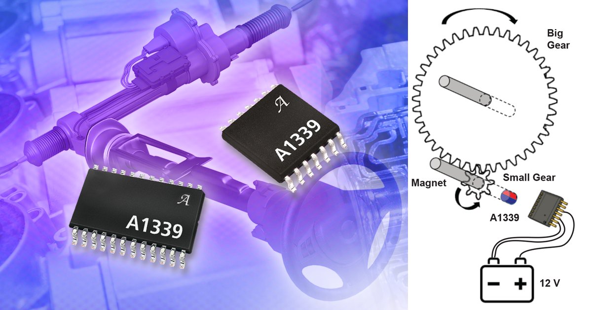 allegromicro's tweet photo. Learn about Low Power & Turns-Count Sensing w/the A1339 angle #sensor #IC for battery-powered applications (#automotive or non-automotive) that require the #sensorIC to operate in multiple mission modes. #automation #robotics #EPS https://t.co/8AQj3Tc4rb https://t.co/KWx9XKPJfr