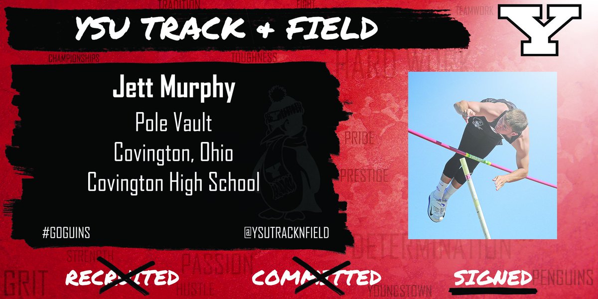 YSUTrackFieldXC's tweet photo. Jett is ready to take flight for the Penguins. One of the top-five high school pole vault seniors in Ohio. Welcome to our family! #YandProud #FlyWiththeY https://t.co/CWSBUpjVm7