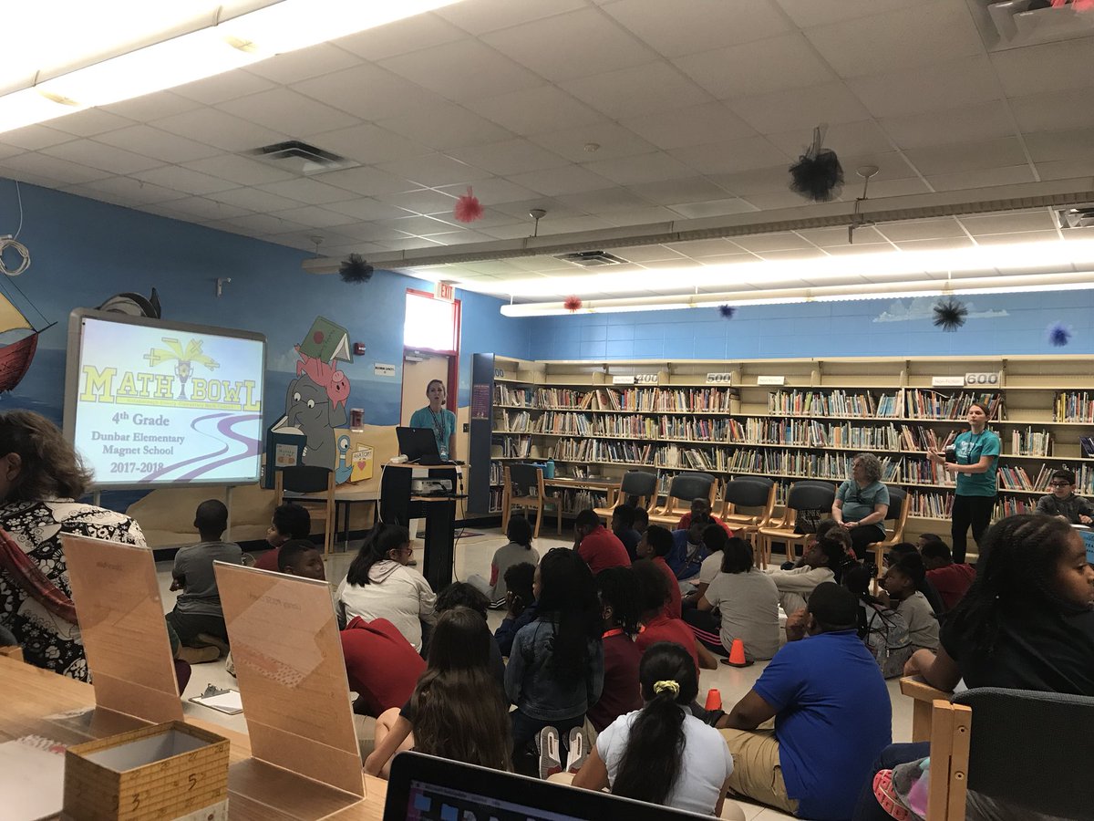 Dunbar_Magnet's tweet photo. Congratulations to Ms. Hungerford’s team for winning Dunbar’s 4th Grade Math Bowl! #ONLYatDunbar #theysolveproblems @HCTM_Math @HCPSArea1 https://t.co/hmAI23mBcq