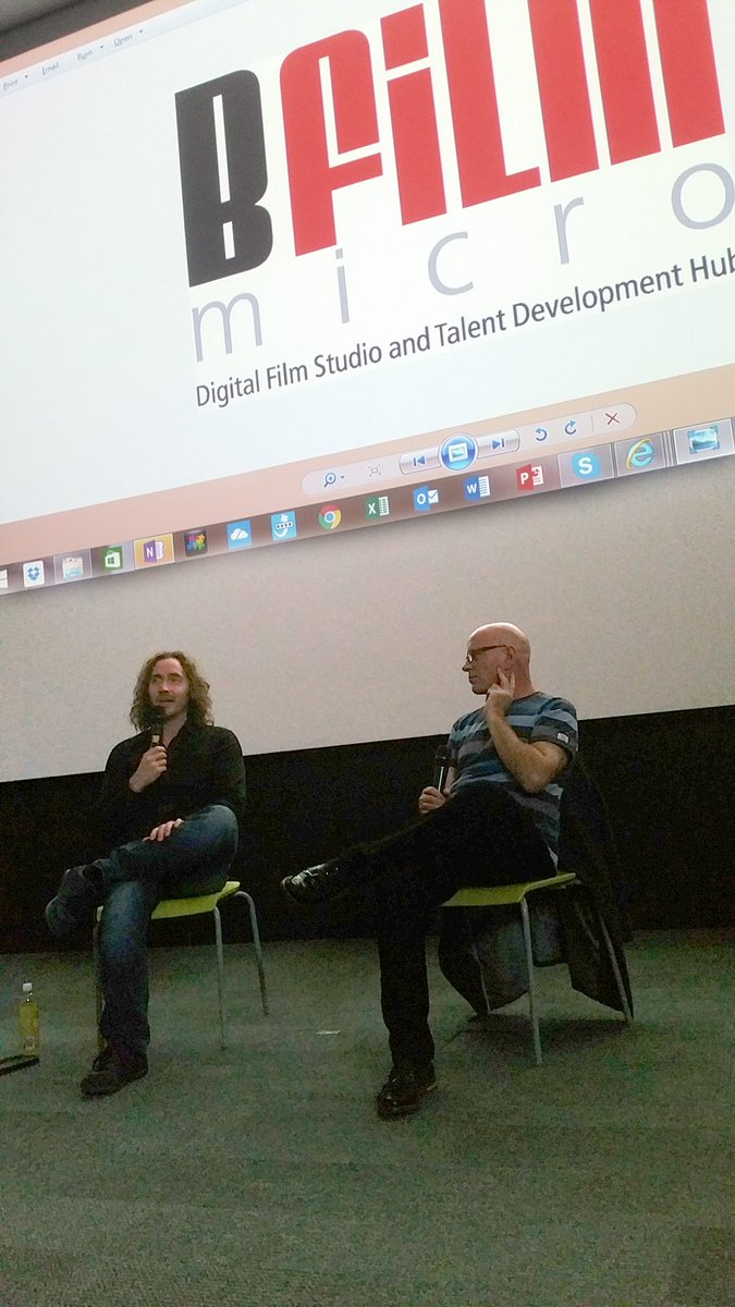 itsandyconway's tweet photo. Justin Edgar gave a great talk about his career in film and the current state of indie filmmaking to BCU students yesterday. With #BFilmicro's Paul Green. @BCUEnglish https://t.co/EEawRjczP5