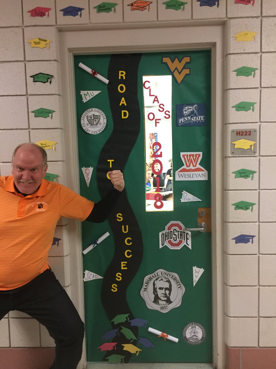 CMHS_Academies's tweet photo. More decorated doors!!! #collegeexplorationweek @CFWV @CabellMidland Winner will be announced this afternoon!!! https://t.co/b2gPQYL5cV