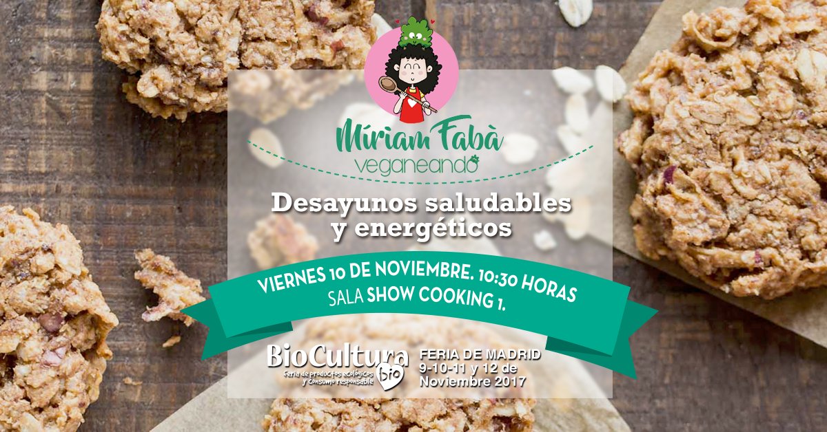 QuinuaReal's tweet photo. Aprende con Míriam Fabà, de @veganeando, a preparar un rico y saludable #desayuno con productos a base de #quinoa real boliviana. ¡Deliciosos y llenos de #proteina vegetal! Te esperamos en la sala Show Cooking 1 de @biocultura #Madrid mañana a las 10:30 #vegan #vegano #organic https://t.co/7TqVUjtHrU