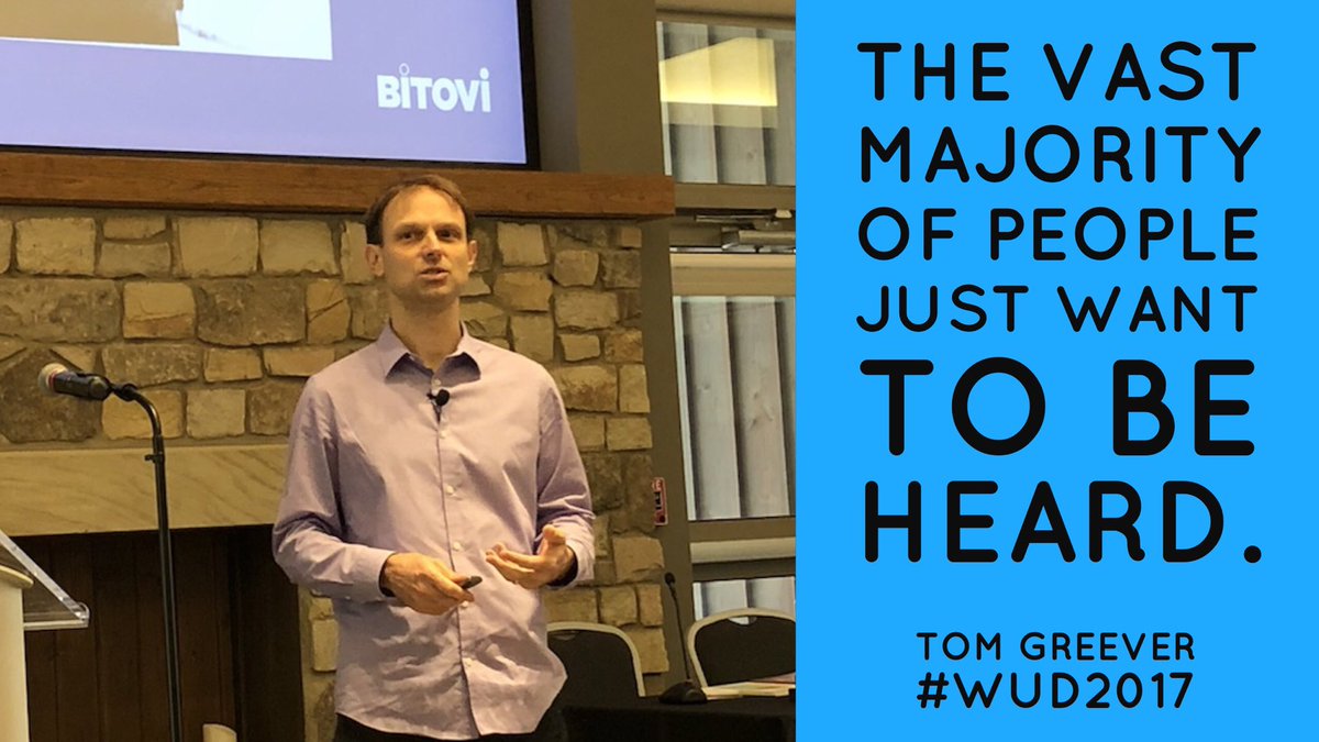 andyvitale's tweet photo. Great takeaway from @tomgreever about affirming design feedback at #WorldUsabilityDay #WUDCLE2017 in Cleveland. https://t.co/jbnUcHDtow