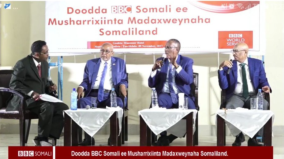BBCSomali's tweet photo. Halkan si toos ah uga daawo dooda musharrixiinta doorashada madaxweynaha Jamhuuriyadda iskeed ugu dhawaaqday madaxbannaanida Somaliland. #DooddaBBC https://t.co/3fJwWWAMJt