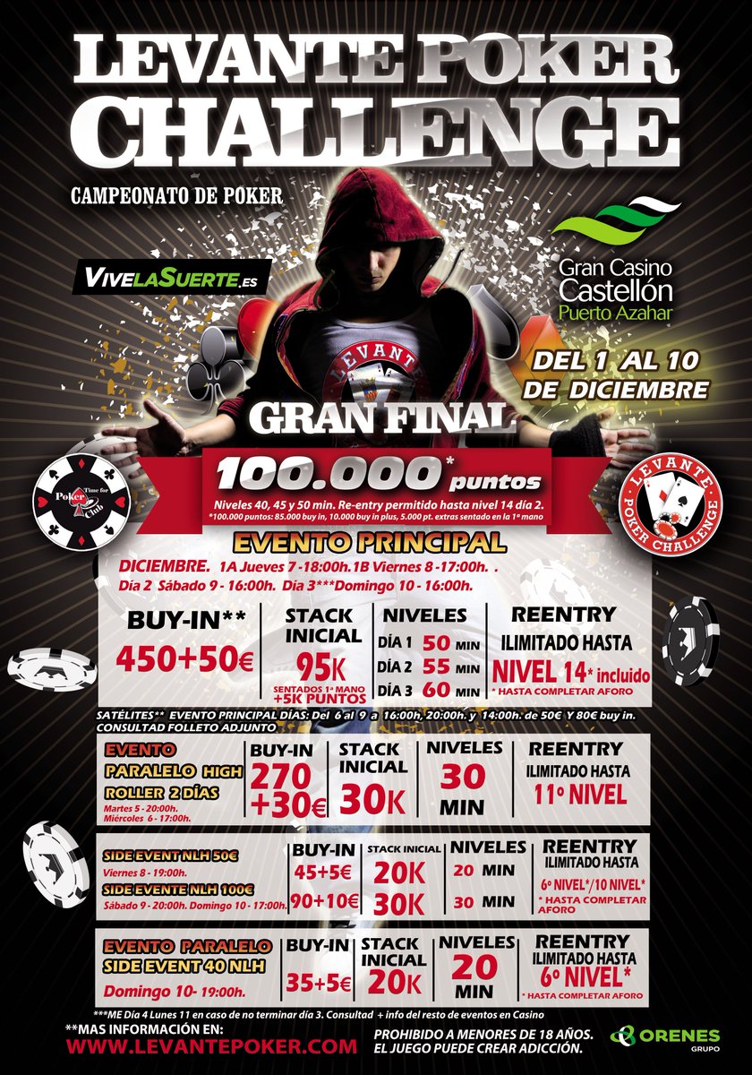Aunque hoy nos vamos de #InfinitySpeed a las 20h. ...toma nota de la #GranFinal2017 <a href="/LevantePoker/">Levante Poker Challenge</a> porque vamos directos a ella... ¡menos de un mes! + info en levantepoker.com