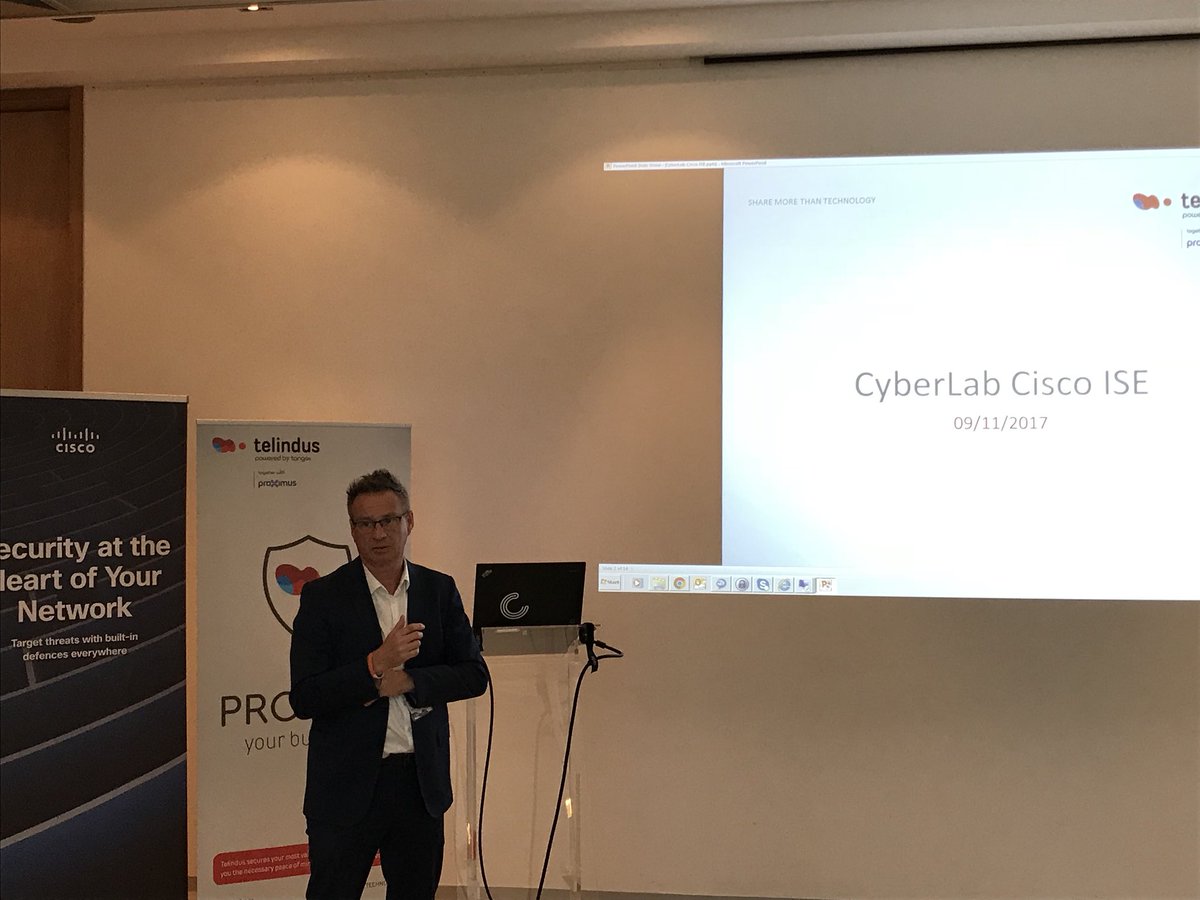 S_Team_Approved's tweet image. Second half of the #CybersecurityLab : #CISCO #ISE together with @CiscoSecurity @Cisco  @Cisco_BE organized by @Telindustelecom and presented by Yvon BOUTRY
