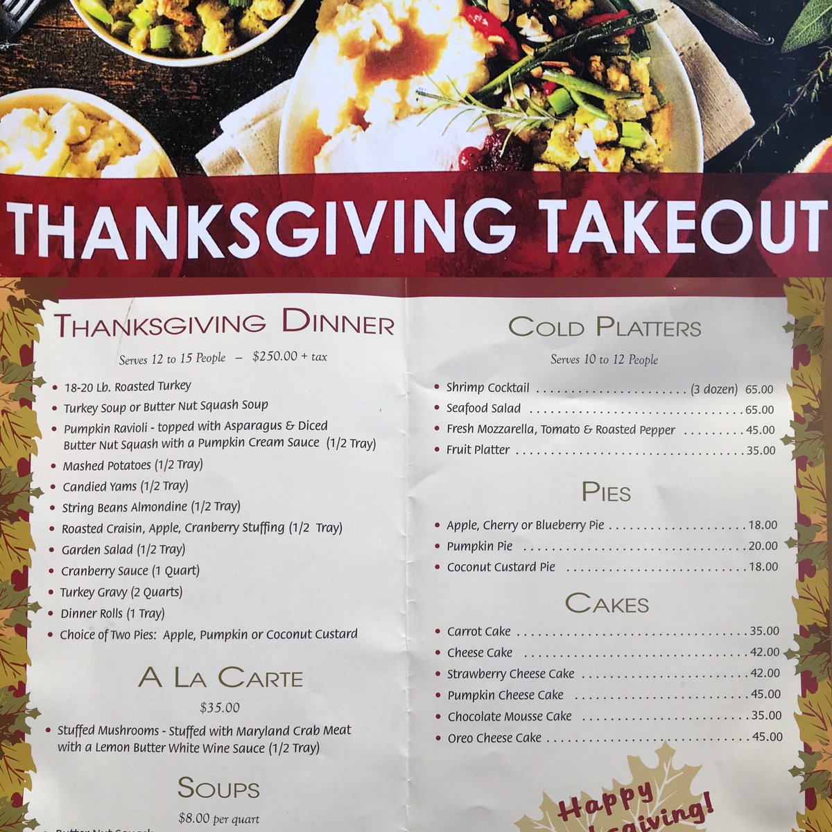 ztwolounge's tweet photo. Avoid the hassle and the dishes... serving thanksgiving for over six years with pride! https://t.co/I3eeZr8HFB