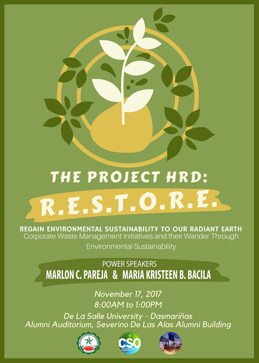 pmsoc_dlsud's tweet photo. “Never doubt that a small group of thoughtful, committed citizens can change the world; indeed, it is the only thing that ever has” 
-Margaret Mead

#ParaKayMotherEarth
#BusinessAndSustainability
#PMSoc1718
#CSORSO1718
#CSORSOFamily https://t.co/astXZ3ONFL