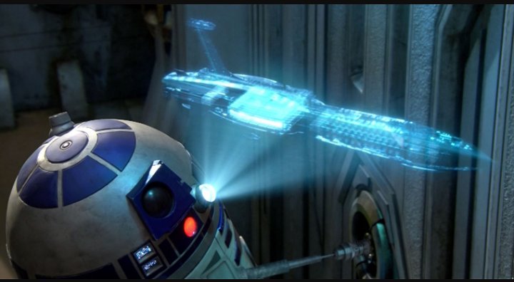 PeteCast1's tweet photo. Holograms are used in many motion pictures.. for example RTD2 is using a hologram shown here in Star Wars #CM113 https://t.co/fI5xM8FnR3