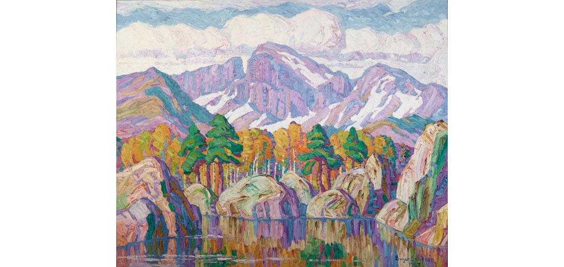 DenverArtMuseum's tweet photo. “A Mountain Symphony” by Swedish-born American artist Sven Birger Sandzén is on display for the first time in 90 years. More: https://t.co/oJBGXmdtzL https://t.co/Jev48Zrz57