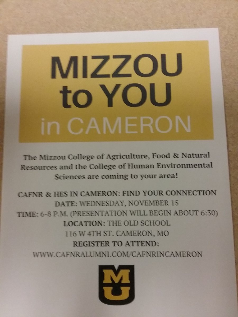 SavageCounselor's tweet photo. Mizzou to You event in Cameron! https://t.co/dWN1QIdKAv