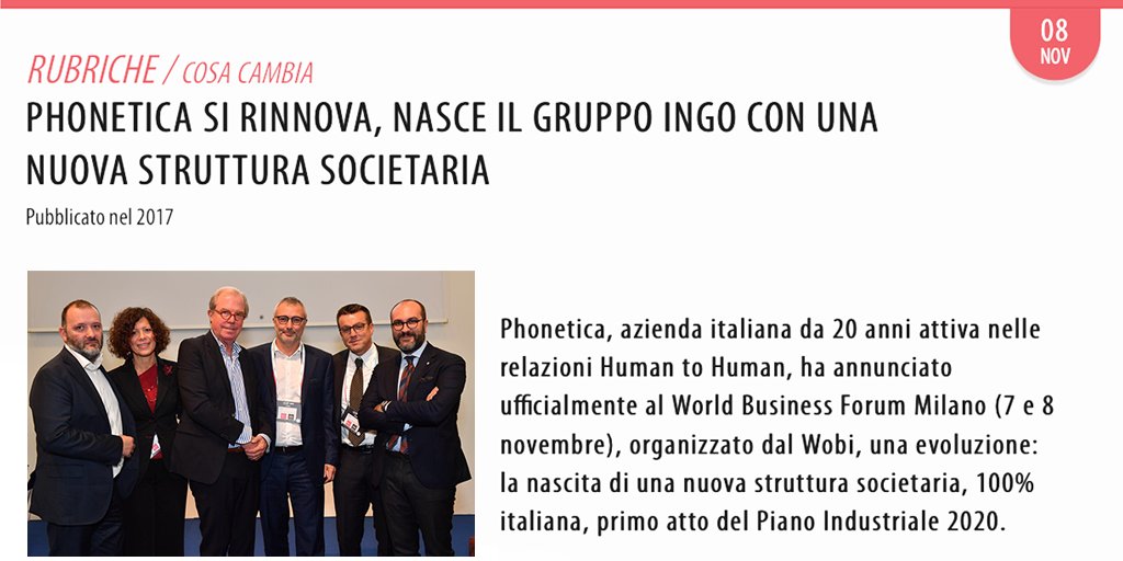 INGOSpA's tweet photo. INGO ha presentato a #WOBIMI il nuovo Gruppo d’eccellenza nella gestione innovativa delle #relazioni @youmarkIT https://t.co/p1UTn0e8NT https://t.co/ZubSUdd5X9