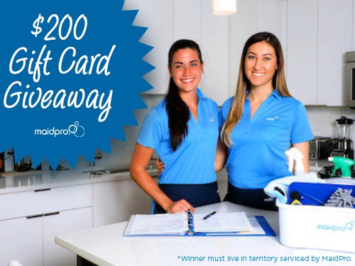 MaidProTriangle's tweet image. Get ready for the holidays with our $200 Gift Card Giveaway! Register for your chance to win the gift of clean.  buff.ly/2zgNiqt