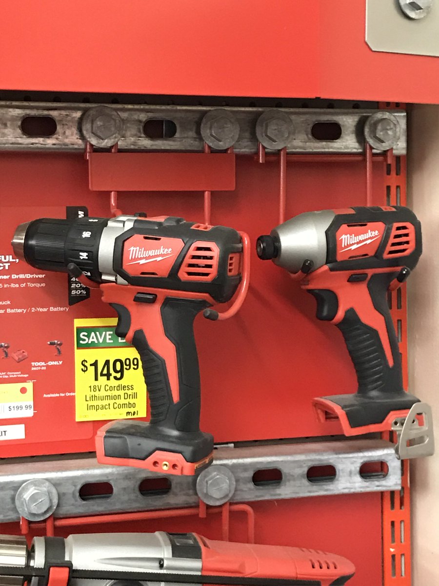 Milwaukee 18volt Cordless Drill/Impact Combo for $149.99  Regular price $199.99
Limited supply, so hurry in before they are gone!