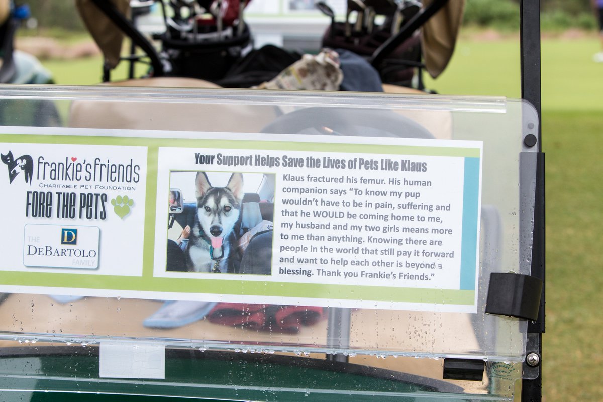 frankies_friend's tweet photo. #ForethePets golf tournament raised more than $40,000 thanks to sponsors and participants! #THANKYOU! See photos here: https://t.co/wvG9buVDEK https://t.co/siCHbhW3qH