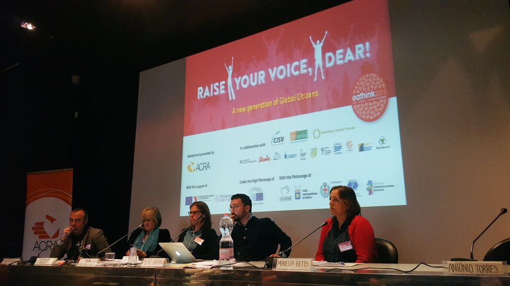 eathink2015's tweet photo. Stiamo raccontando l'evento dedicato all'Educazione alla Cittadinanza Globale"RAISE YOUR VOICE, DEAR!" con l'hashtag #eathink. cc @damienlanfrey https://t.co/OKyGIEX9A6