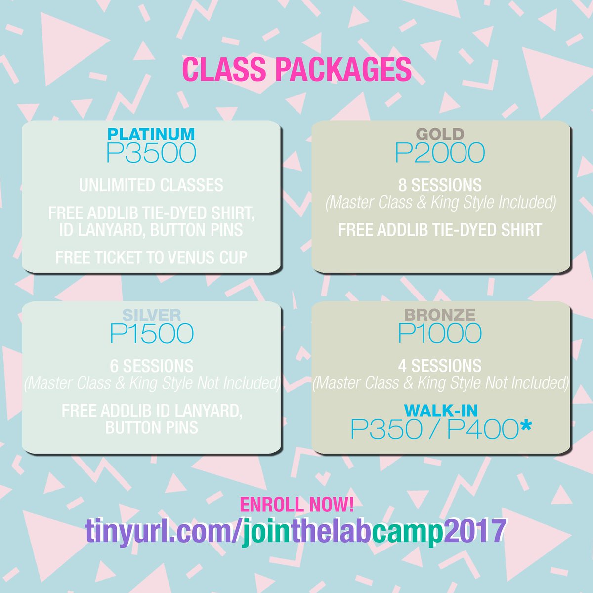 The Lab CAMP!
Nov. 13-16
Dance class tayo guys! And meron din diff sessions every night na sure akong mabebetan niyo🤘💘 🍻
Check posters for deets. Let's go!!! @theADDLIB #TheAddlib #AddlibLadies #AddlibGents #AddlibDivas #DanceIsLife #DanceWorkshop