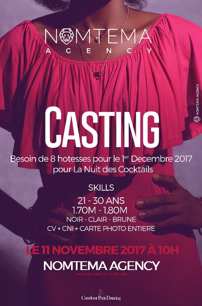 NuitdesCocktail's tweet photo. CASTING !!! 
Besoin de 8 hôtesses pour le 1er Décembre pour la #NuitDesCocktails  
#RT appréciés 
DM pour plus d'infos https://t.co/bP722vHWJW
