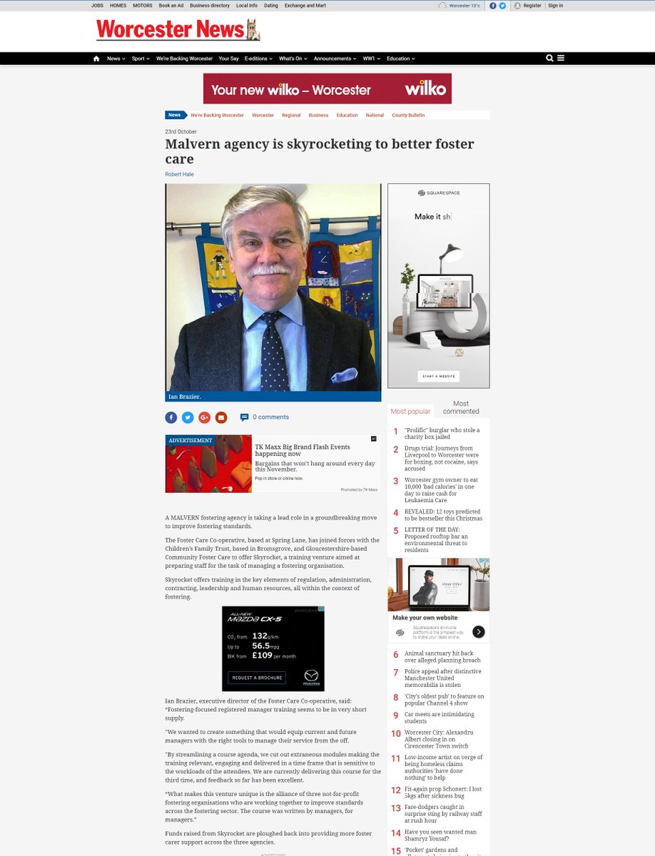 SkyrocketUK's tweet photo. Great coverage of the launch of Skyrocket from @worcesternews:

https://t.co/JesYSDl3Gc

@FosterCareCoop @CFosterCare @Fostering_CFT @FairerFostering 

#developingchidrensservices #trainingcourses https://t.co/uuJlAlex4f