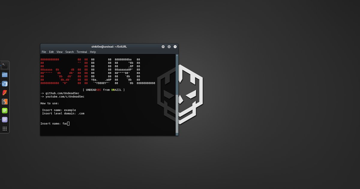 profxeni's tweet image. r/t EvilURL - An Unicode Domain Phishing Generator for IDN Homograph Attack dlvr.it/Q06rXm #Domain_Phishing #EvilURL #IDN_Homograph_Attack #Kali