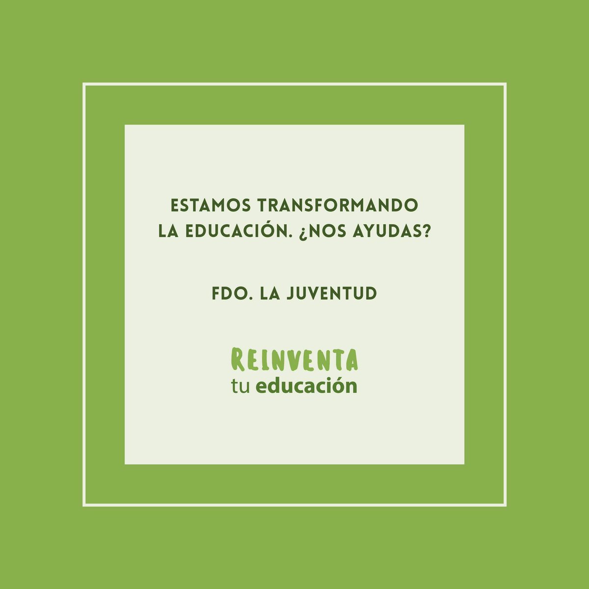 pauruizguix's tweet photo. Presentamos la primera red de proyectos liderados por jóvenes que están transformando su propia educación. ¿Nos ayudas? #ReinventaTuEducación

https://t.co/D3N9cjtcjS https://t.co/i9eRBJuaEr