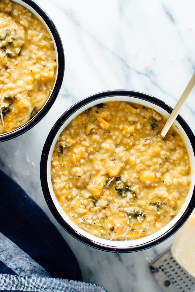 cookieandkate's tweet photo. Steel-cut oat "risotto"? I was skeptical until I tried it, but I LOVE it. Recipe #sponsored by @Quaker #JustAddOats
https://t.co/a1ADSyub2U https://t.co/HHU6ToNHvq