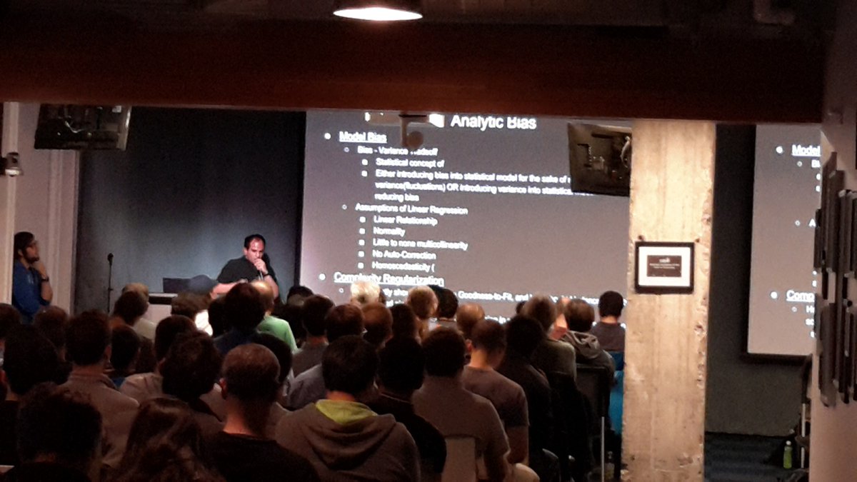 nuncle's tweet photo. #SFPython/@sfpythonmeetup: Biopython by @PLOS' @sbassi; Flamegraph by @Pinterest's @ruthgracewong; AI collab by @dondini; AI vs @StreetFighter II by @GyroscopeHQ's Adam Fletcher; @TensorFlow &amp; GPUs by @PipelineAI's @cfregly w/ @_grace_law, @simeonfranklin, @moridesamoped at @Yelp https://t.co/AqFPXnM8fK