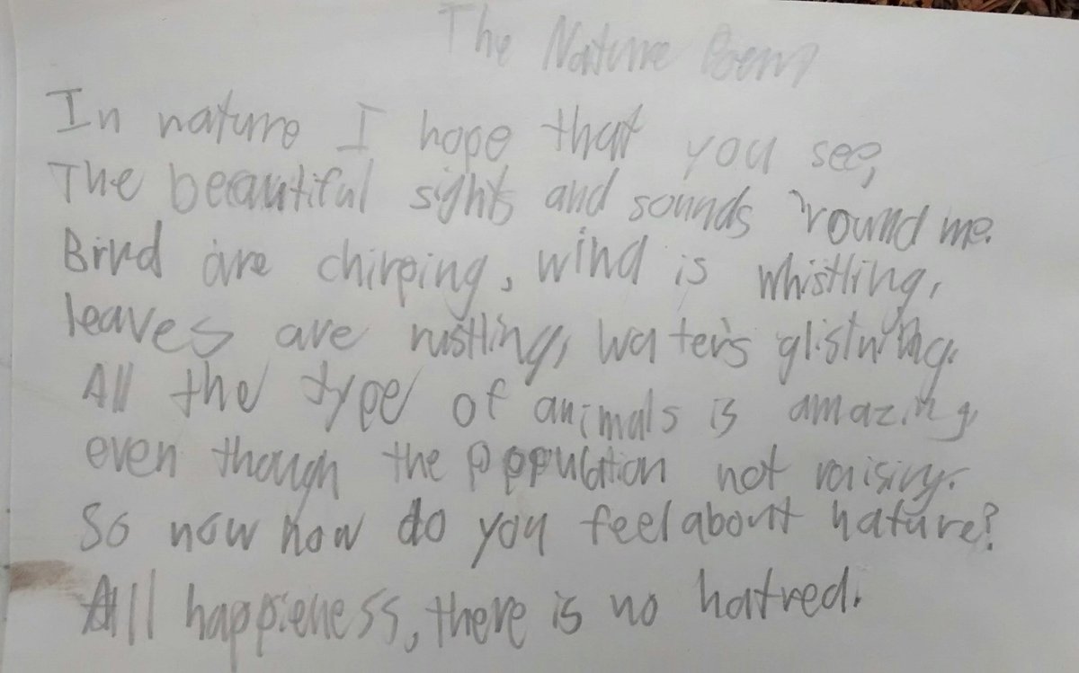 danarppe's tweet photo. Nature journaling around the ponds w @mrspowers5 grade 4s  #natureschool #poetryinnature #treebuddies https://t.co/LnlA82Fc6j