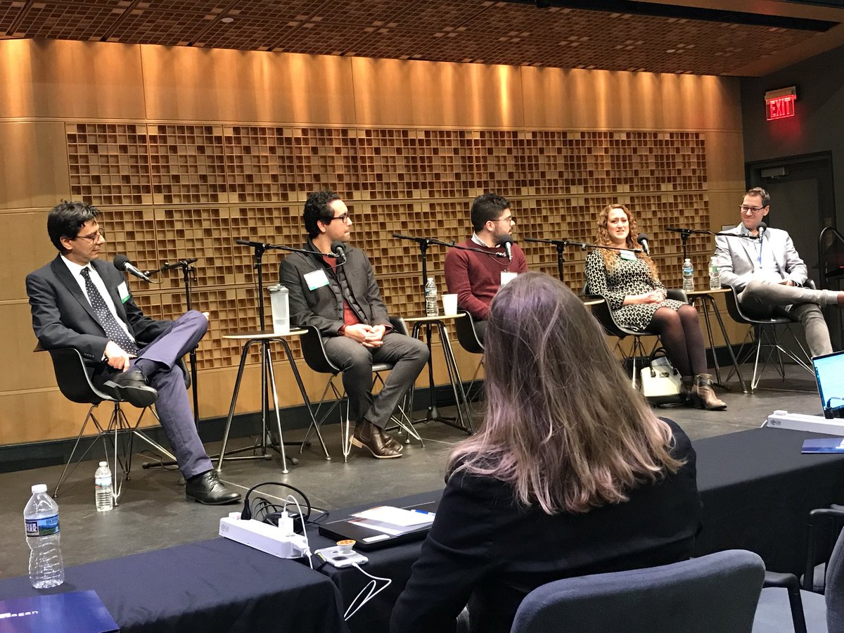 JakesJournal's tweet photo. Stellar lineup at #PRDailyConf Pitch Tank!
Getting to hear again from @AmirBibawy of @AP, joined by reps from @NPR, @HuffPost, @USATODAY & @muckrack.
Should be some fun brain-picking! https://t.co/waH11IIPJY