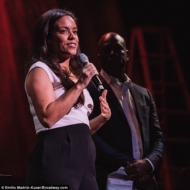 popdemoc's tweet photo. @broadwaycom @CPDAction @jeppsaddison @iamKENNYLEON @MarkRuffalo @Renner4Real @RobertDowneyJr @ChrisEvans @KumarRaoNYC @shawnsebastian @Marvel “The hurricane was not the worst. It was the disaster that came after the disaster” #MariaFund representative & @popdemoc’s Xiomara Caro explaining the dire situation in Puerto Rico & hanking Scarlett Johansson + @IamkennyLeon for raising $500,000 for PR. https://t.co/2UJBXkzWB9 https://t.co/TKo0sRTeY0