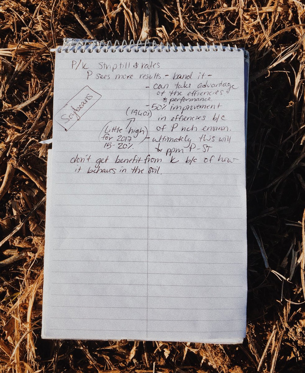 K84IAST8's tweet image. Notes from this mornings webinar on P&amp;amp;K for soybeans through the @ILSoybean (notes mean something to me. Not nec n e thing to u) #soybeanmanagement  #soilfertility #dirtnerd