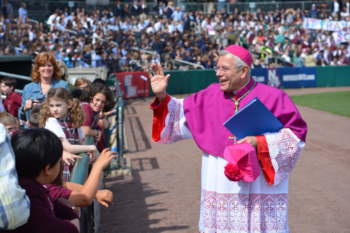 A very happy birthday to @BishopLibasci! Thank you so much for all you do for our Catholic schools! (pic taken at our Marian Consecration in May)