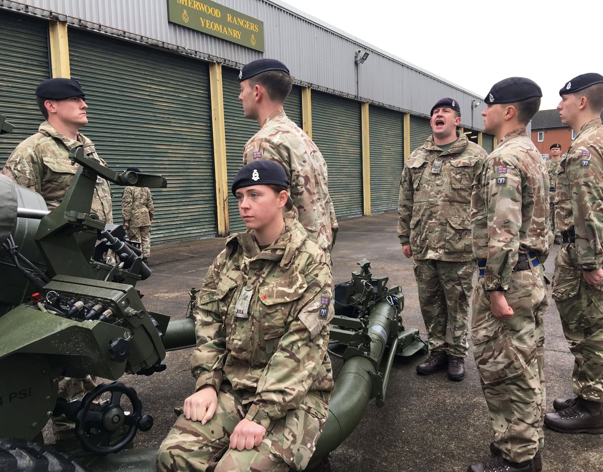 armyeastengland's tweet photo. #Nottingham Gunners from #1RHA have spent the day practising their drill. See them firing their Light Gun at @NottmCastle on Armistice Day and Remembrance Sunday @LestWeForgetUK @NottinghamRocks https://t.co/EjRL6s8XbM
