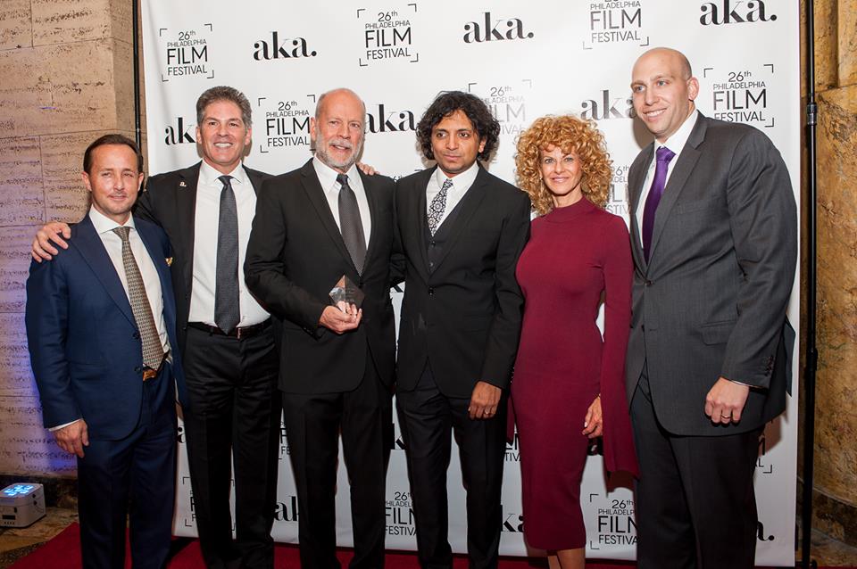 phillyfilmsoc's tweet photo. Head over to the #PFS Facebook page to check out photos from the #PFF26 Opening Night Film & Party, Lumière Celebration Honoring #BruceWillis, and Closing Night Film & Party: https://t.co/TqX3hZSeRJ https://t.co/ft2hJPsX7U