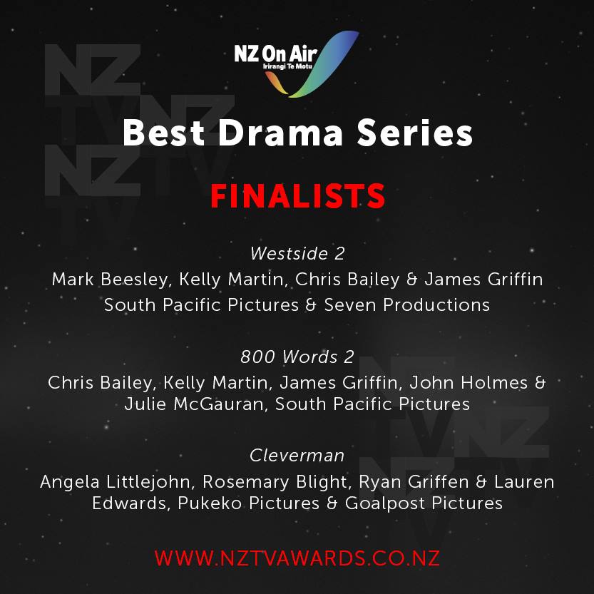 southpacificpix's tweet photo. Congratulations to all our finalists from #WestsideTV, #TheBrokenwoodMysteries, #ForensicsNZ and #800Words for the New Zealand Television Awards. https://t.co/SWulcXVyRV