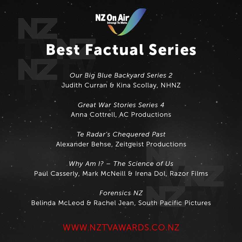 southpacificpix's tweet photo. Congratulations to all our finalists from #WestsideTV, #TheBrokenwoodMysteries, #ForensicsNZ and #800Words for the New Zealand Television Awards. https://t.co/SWulcXVyRV