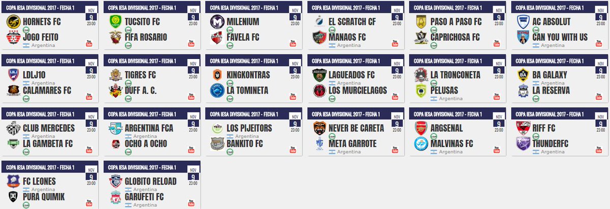 IESAFIFAar's tweet photo. #COPADIVISIONAL
IESA pone en marcha el tan esperado torneo y te mostramos la fecha 1 y 2 que se disputarán hoy a las 23 y 23:30 Hora Arg. Desde la administración @IESAArgentina le deseamos un buen torneo a cada uno de los participantes. https://t.co/enFYTRpm8E