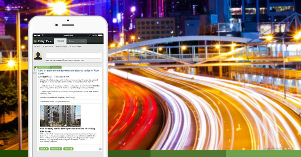 EveryBlock's tweet image. Never miss a beat when it comes to your neighborhood news with EveryBlock's Media Mentions feature. Sign up for free: comca.st/2zwjK7O