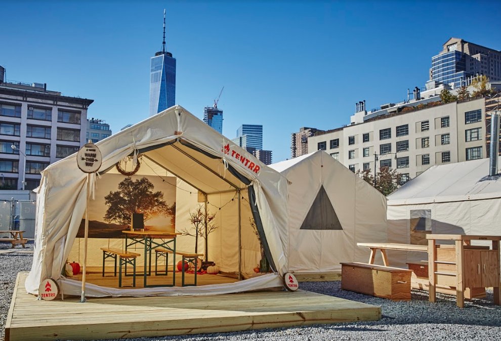 smorgasburg's tweet photo. Have you checked out the @tentrr warming tents at #SmorgSquare? Tomorrow is going to be a nice day to cozy up in oneโeach has a different theme and a built-in heater. Bring friends! https://t.co/R43HGxhtuo